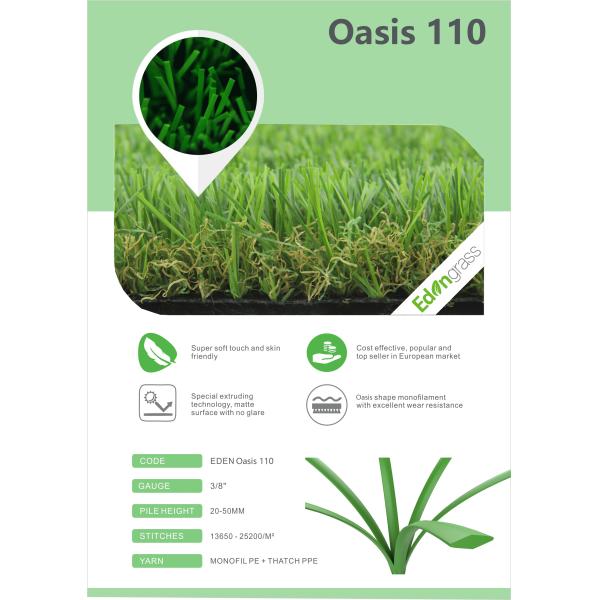 Wear Resistant Garden Artificial Grass Olive Monofilament 11000 Detex