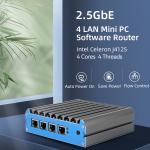 Intel Celeron J4125 Soft Router With DDR4 Up To 8G Four Gigabit Ethernet PFsense