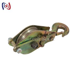 Quality Two Open Type Hook Pulley Block 30kN Conductor Stringing Tools for sale