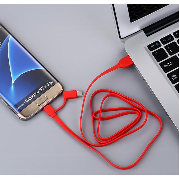 Portable TPE Metal Alloy Data Two In One USB Magnetic Charging Cable Universal Standard