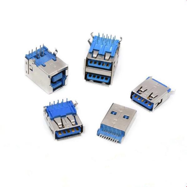 Buy Single or Dual Port USB 3.0 Type A Female Socket Jack PCB Board Connector For Laptop Notebook Computer at wholesale prices