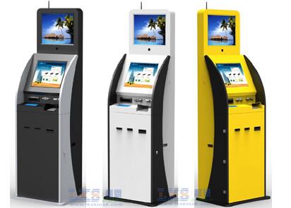 Buy Dual Touch Screen Information Kiosk Ticket Vending With Vertical Ad Display at wholesale prices