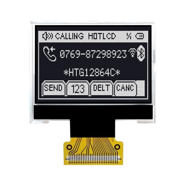 Durable 128X64 COG LCD Module Graphic ST7565R With White Side Backlight