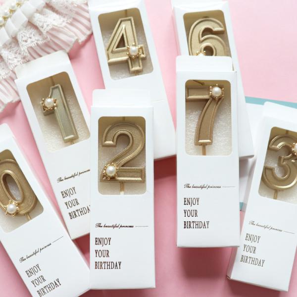 Customized Color Box Printing Number Cake Birthday Candle Geschenkbox Klein Small Gift Boxes