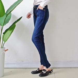 Quality Super skinny fit Unique bottom women denim jeans for sale