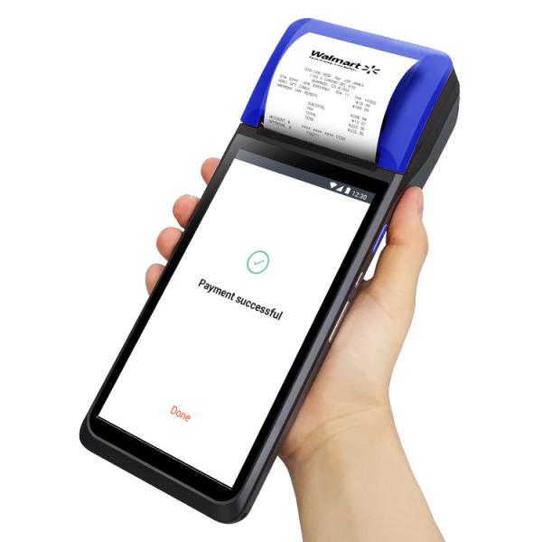 Buy 6 Inch Screen Display All In One Touch POS Offer Free SDK Mobile Pos Terminal With Printer at wholesale prices