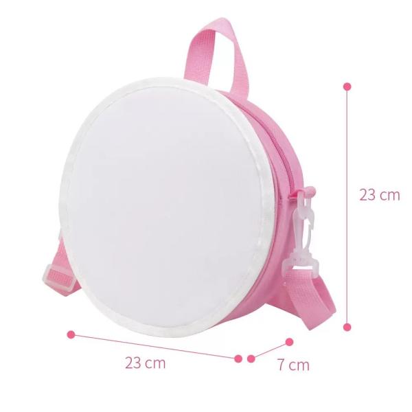 Blank Cute Custom Crossbody Bag Small Round Sublimation Coin Purse For Ladies And Students