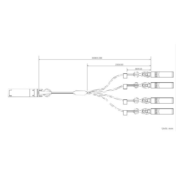 100G QSFP28 Active Optical Cable MSA SFF-8636 Low Power Consumption