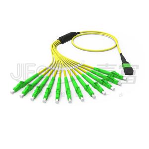 Quality LSZH Outer Jacket MPO LC Breakout Cable OS2 G657A1/ A2 Fiber Type A Polarity 3M MPO 12 Cores Fiber Connector Patch Cord for sale