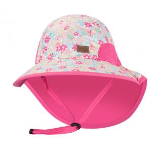 Quality Lightweight Fabric Wide Brim Bucket Hats 43cm Childrens Sunhat for sale