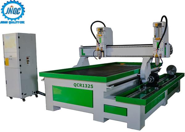 Buy Dual Spindles 4th Axis Rotary Cnc Router Machine With Water Tank For Aluminum Processing at wholesale prices
