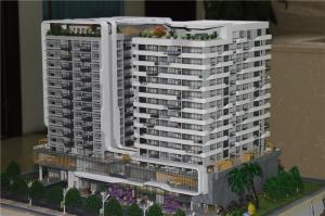China Small Scale House 3D Model With Model Trees / Figures Rendering Color on sale