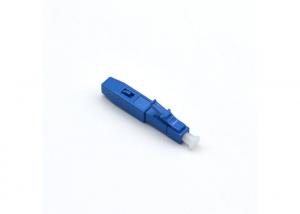 Quality LC UPC Fiber Optic Fast Connector Pre - Embedded Blue For 0.9mm Tight Buffer Cable for sale