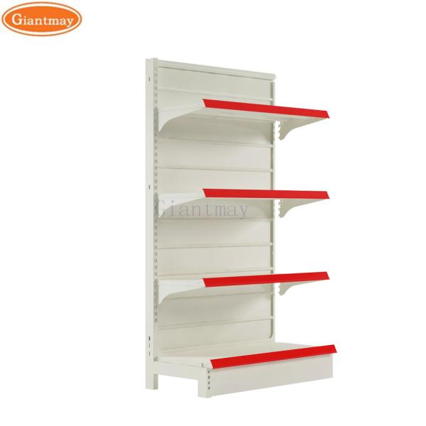 Double Sides Retail Metal Supermarket Shelf Display Racks For Groceries And Snacks