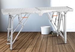 Galvanized Folding Working Platform Scaffold Ladder 1.8M