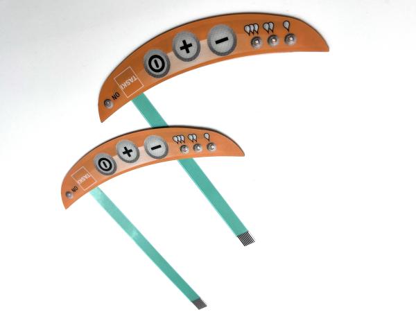 Buy Gradient Dot Printing Membrane Switch Overlay With LED And Pillow Embossed at wholesale prices