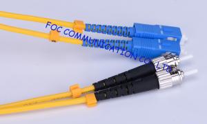 China Indoor Type Fiber Optic Patch Cord SC To ST G.652D SM Duplex With LSZH Jacket on sale
