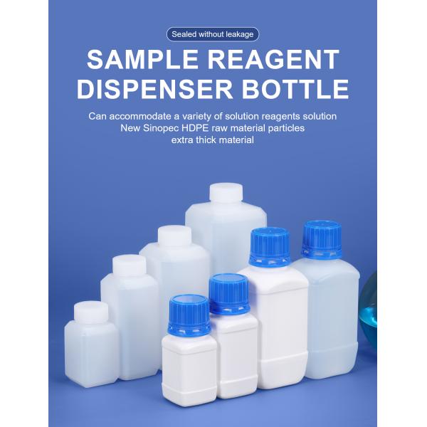 HDPE Translucent Plastic Chemical Reagent Bottle Laboratory Plastic Containers 1L