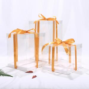 Quality 4-14 Inch Wedding Cake Packaging with Transparent Window and Self Erecting Boxes for sale