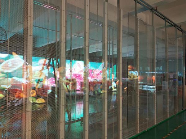 Buy 80% Transparency Led Mesh Screen , Transparent Led Curtain Display For Chain Stores at wholesale prices