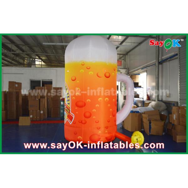 210D Oxford Cloth Custom Inflatable Products Inflatable Beer Bottle With Logo Print