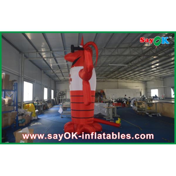 4m Oxford Clothes Red Custom Inflatable Products Model Langouste Figure For Advertisement