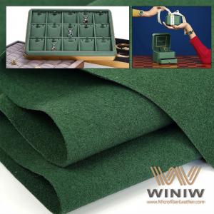 China Odourless Faux Suede Vinyl Leather Show Case Making Material on sale