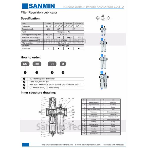 FESTO Type OC DC series FRL Two Units Filter Regulator High Pressure Filter Regulator Lubricator Sanmin