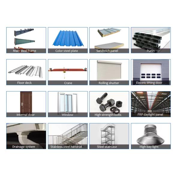 Welded H Section Column And Beam Steel Workshop Building For Industrial Quick Installation