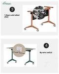 Modern Style Folding Table in White Wood The Perfect Space-Saving Solution for