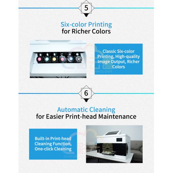 Professional Desktop UV Printer Eco Solvent 6 Color For Customized Phone Case Pen Mug Wood DIY Printing Business