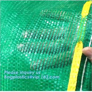 21*31cm Portable PE Fruit Oyster Onion Raschel Mesh Soap Net Bag With Handle