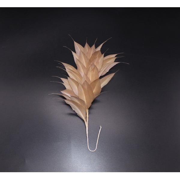 Dyed Pattern Goose Feather Flower Mount with Wire Accessory Durable Construction