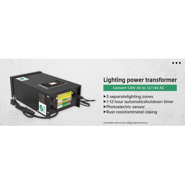 120w Low Voltage Landscape Transformer With Timer And Photocell Sensor 120v Ac To 12v 14v Ac