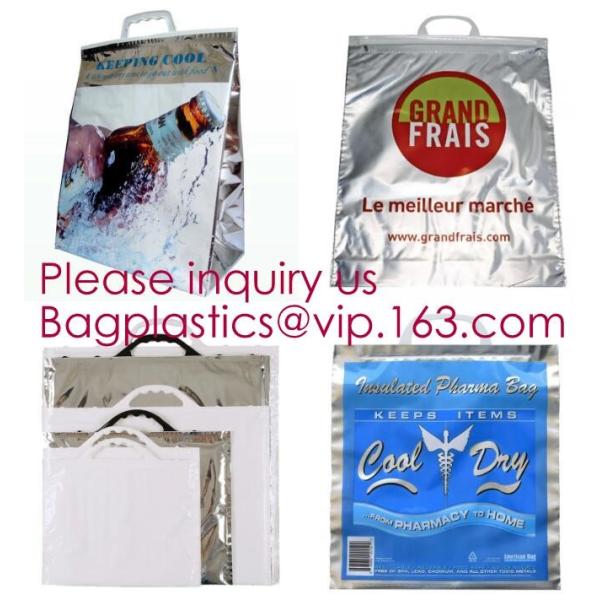 reflective Thermal Plastic handle portable aluminum epe foam Insulation bag cool bag,aluminum film lunch Thermal food pi