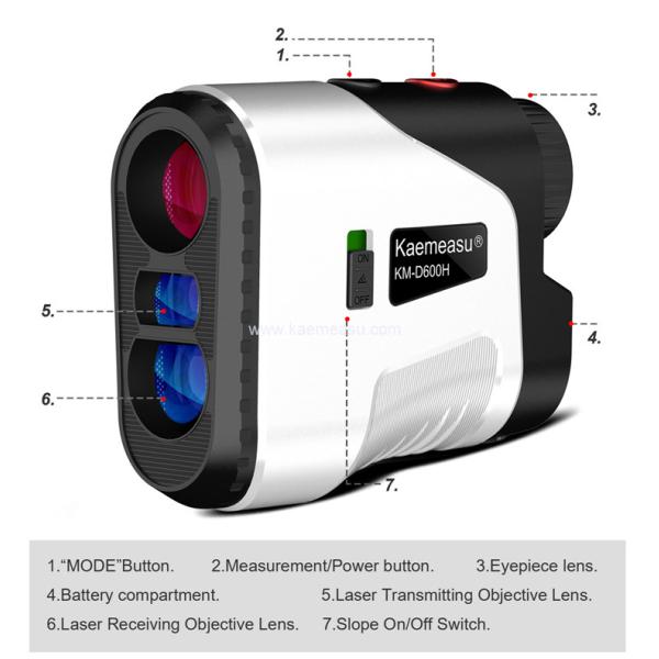 kaemeasu Hunting Rangefinder Golfing Shooting Telescope Angle Measuring Range Finder D600