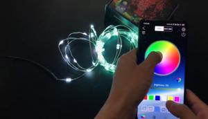 China Christmas Tree Decoration LED String Lights Smart Blutooth Personalized RGB String Lights Customized App Remote Control Lights on sale