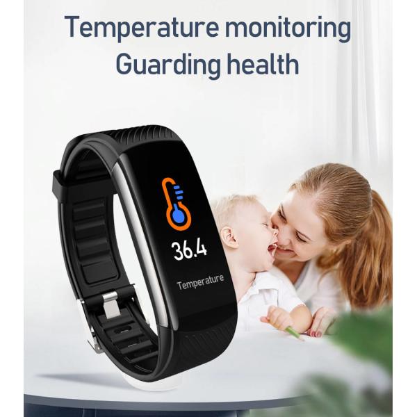Temperature Monitoring Smart Functional Bracelet Health Data Step Number For Family