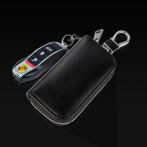 Quality Durable Key Blocking Pouch For Car Keys , Anti Theft Zipper Signal Blocking Case for sale