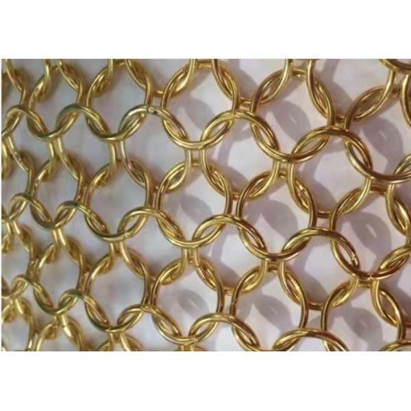 Round Hole Chain Mail Curtain , Architectural Ring Mesh Curtain