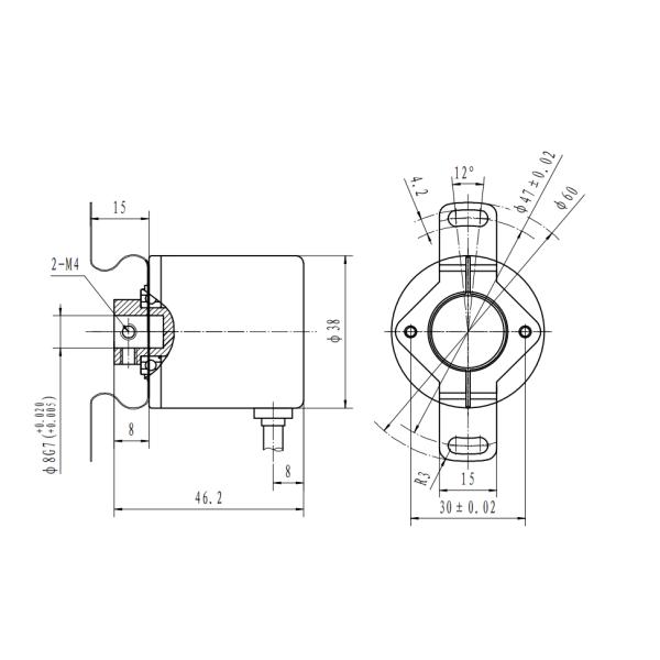 Incremental Solid Shaft Passenger Elevator Encoder Elevator Parts