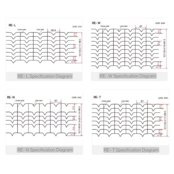 6 Rolls Galvanized Pipeline Mesh 25.4mm x 67mm Aperture for Offshore Oil