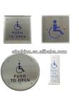 Anti-theft 4.75" small square push to open or push to exit switch for autodoor