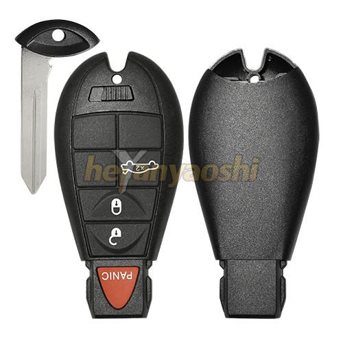 Buy Chrysler 4Buttons Smart Key Shell with Emergency Key Insert at wholesale prices