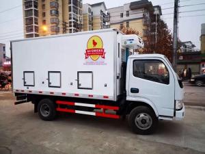 China Dongfeng LHD Double Temperature Day Old Chicken Transport Truck on sale
