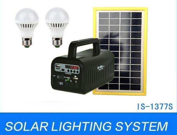 solar power system portable solar lighting kits solar energy 3W DC system with