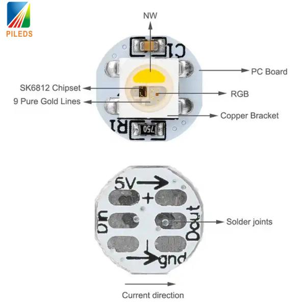 WS2812 DC5V 5050 SMD LED Chip RGBW Smart DIY For Strip Lighting
