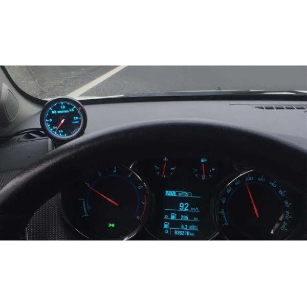High Accuracy Turbo Boost Gauge 60 MM Fast Responsive Gray Blue Backlight