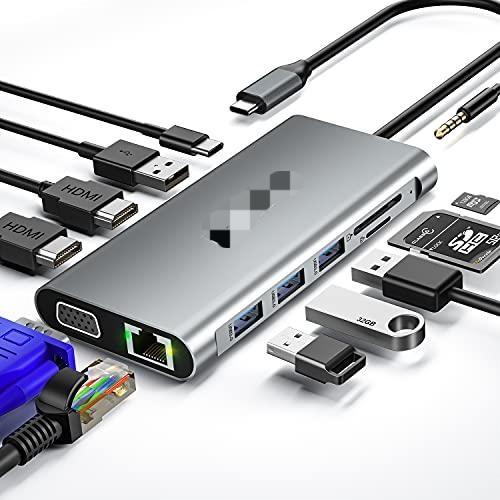 Buy USB C Adapter 13 in 1 4K HDMI Hub Type C to HDMI 4K USB 3.0 2.0   PD Charging Converter at wholesale prices