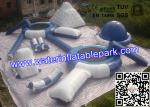 Adults Inflatable Water Park Resort , Inflatable Floating Water Games Outdoor